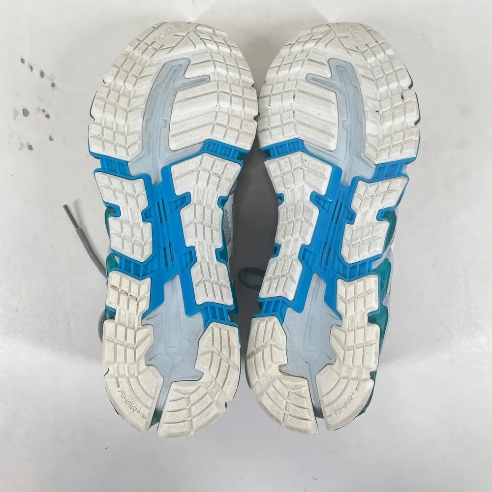 ASICS Gel Quantum 180 5 Womens Running Shoes Silver Grey Teal 1202A038 Size 9